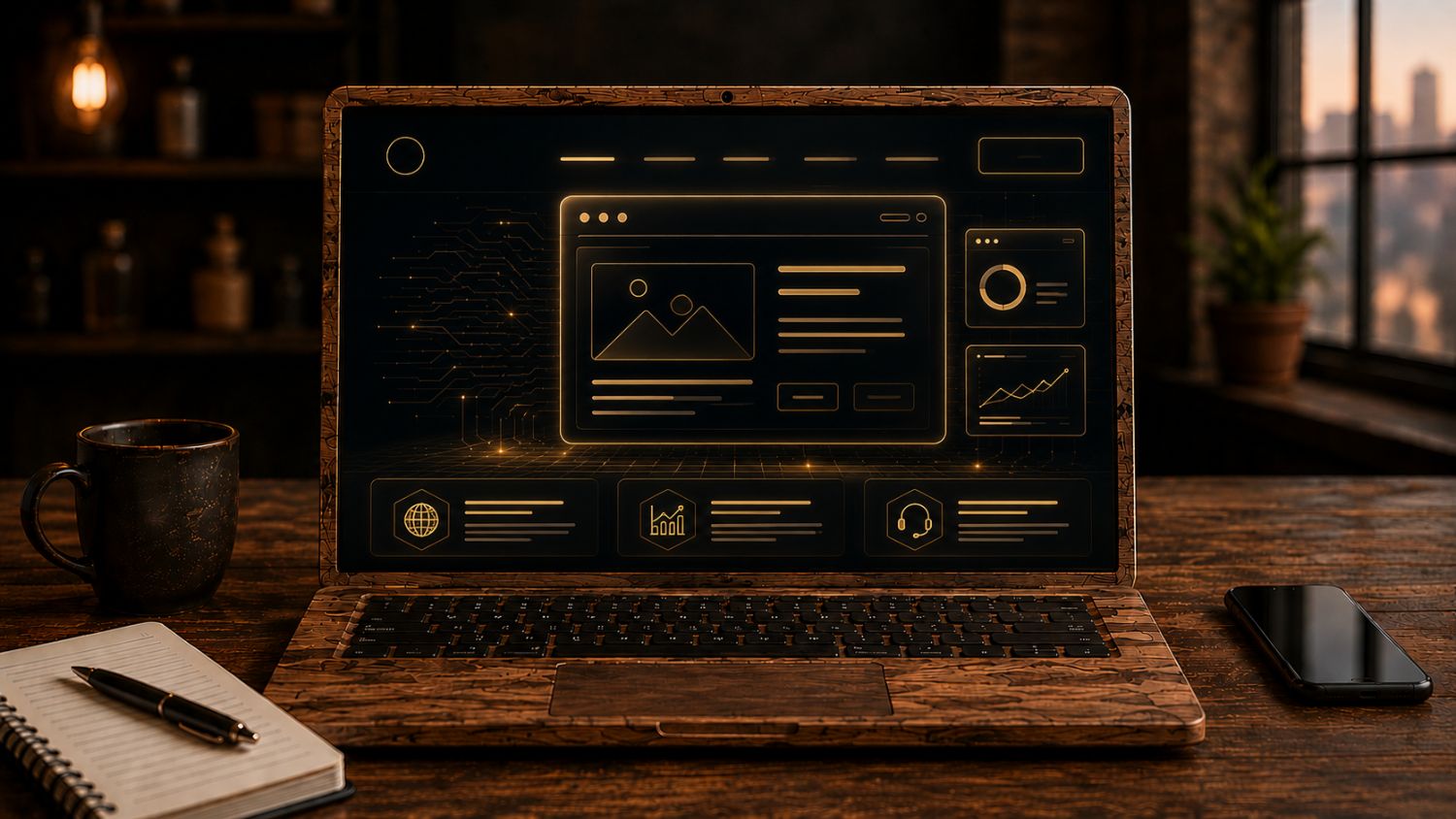 Mockup de un website de negocio diseñado por ToolTank en Puerto Rico