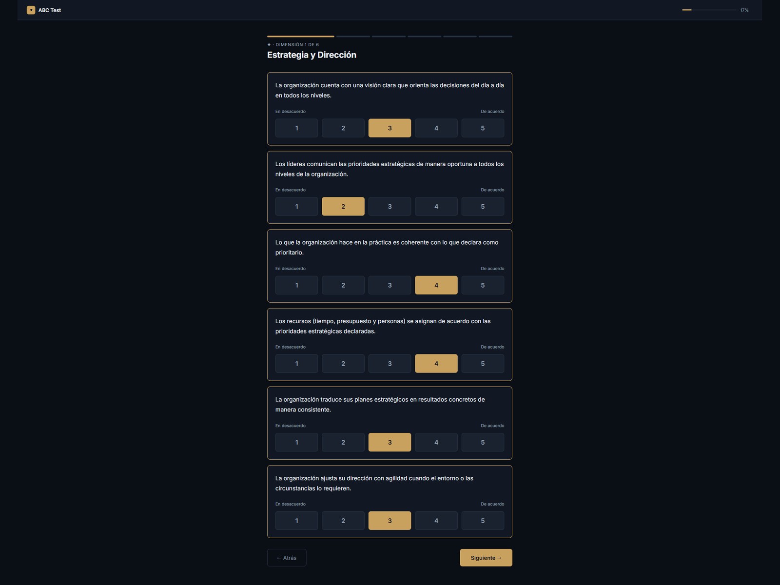 Inventario de 36 reactivos