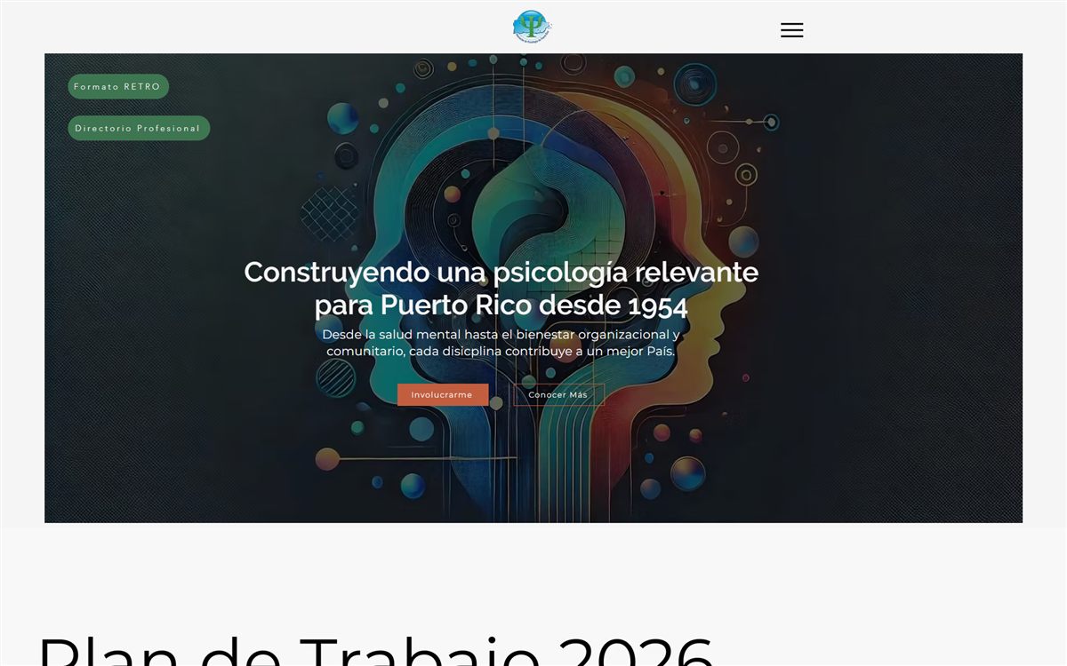 Website de la Asociación de Psicología de Puerto Rico: construyendo una psicología relevante desde 1954